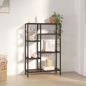 vidaXL, vidaXL Bücherregal 80x30x120 cm Stahl und Holzwerkstoff, vidaXL Bücherregal 80x30x120 cm Stahl und Holzwerkstoff