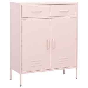 vidaXL, vidaXL Lagerschrank Rosa 80x35x101,5 cm Stahl, vidaXL Lagerschrank Rosa 80x35x101,5 cm Stahl