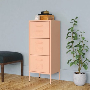 vidaXL, vidaXL Lagerschrank Rosa 42,5x35x101,5 cm Stahl, vidaXL Lagerschrank Rosa 42,5x35x101,5 cm Stahl