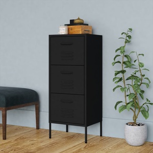 vidaXL, vidaXL Lagerschrank Schwarz 42,5x35x101,5 cm Stahl, vidaXL Lagerschrank Schwarz 42,5x35x101,5 cm Stahl