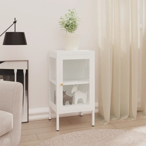 vidaXL, vidaXL Sideboard 38x35x70 cm Metall und Glas, vidaXL Sideboard 38x35x70 cm Metall und Glas