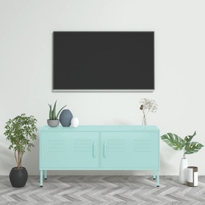 vidaXL, vidaXL TV-Schrank Minzgrün 105x35x50 cm Stahl, vidaXL TV-Schrank Minzgrün 105x35x50 cm Stahl