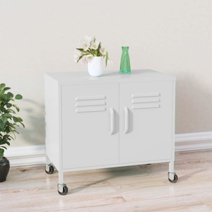 vidaXL, vidaXL Lagerschrank Weiß 60x35x56 cm Stahl, vidaXL Lagerschrank Weiß 60x35x56 cm Stahl