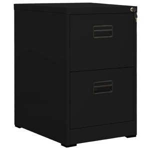 vidaXL, vidaXL Aktenschrank Schwarz 46x62x72,5 cm Stahl, vidaXL Aktenschrank Schwarz 46x62x72,5 cm Stahl