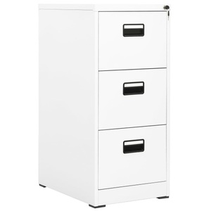 vidaXL, vidaXL Aktenschrank Weiß 46x62x102,5 cm Stahl, vidaXL Aktenschrank Weiß 46x62x102,5 cm Stahl