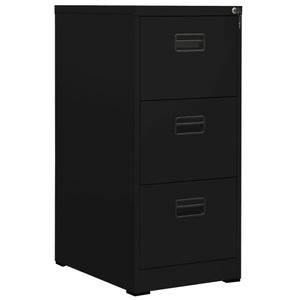 vidaXL, vidaXL Aktenschrank Schwarz 46x62x102,5 cm Stahl, vidaXL Aktenschrank Schwarz 46x62x102,5 cm Stahl