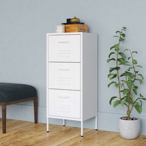 vidaXL, vidaXL Lagerschrank Weiß 42,5x35x101,5 cm Stahl, vidaXL Lagerschrank Weiß 42,5x35x101,5 cm Stahl