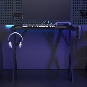 vidaXL, vidaXL Gaming-Schreibtisch mit Y-Gestell Schwarz 90x60x75 cm