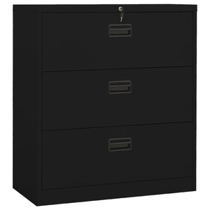 vidaXL, vidaXL Aktenschrank Schwarz 90x46x103 cm Stahl, 