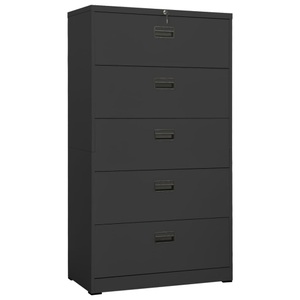vidaXL, vidaXL Aktenschrank Anthrazit 90x46x164 cm Stahl, vidaXL Aktenschrank Anthrazit 90x46x164 cm Stahl