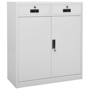 vidaXL, vidaXL Büroschrank Hellgrau 90x40x102 cm Stahl, vidaXL Büroschrank Hellgrau 90x40x102 cm Stahl