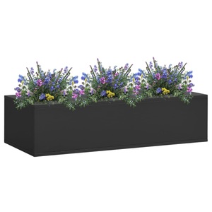 vidaXL, vidaXL Büro-Blumenkasten Anthrazit 90x40x23 cm Stahl, vidaXL Büro-Blumenkasten Anthrazit 90x40x23 cm Stahl