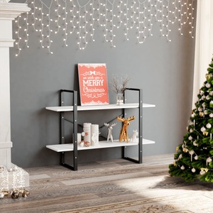 vidaXL, vidaXL Bücherregal 2 Fächer Weiß 100x30x70 cm Holzwerkstoff, vidaXL Bücherregal 2 Fächer Weiß 100x30x70 cm Holzwerkstoff