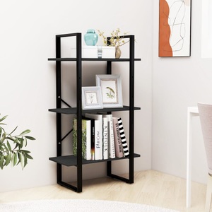 vidaXL, vidaXL Lagerregal Schwarz 60x30x105 cm Massivholz Kiefer, vidaXL Standregal Schwarz 60x30x105 cm Massivholz Kiefer