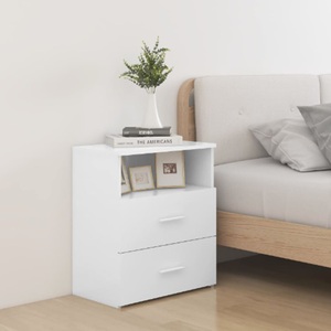vidaXL, vidaXL Nachttische 2 Stk. Weiß 50x32x60 cm, vidaXL Nachttische 2 Stk. Weiß 50x32x60 cm
