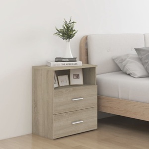vidaXL, vidaXL Nachttische 2 Stk. Sonoma-Eiche 50x32x60 cm, vidaXL Nachttische 2 Stk. Sonoma-Eiche 50x32x60 cm