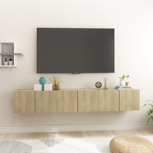 vidaXL, vidaXL TV-Hängeschränke 3 Stk. Sonoma-Eiche 60x30x30 cm, vidaXL TV-Hängeschränke 3 Stk. Sonoma-Eiche 60x30x30 cm