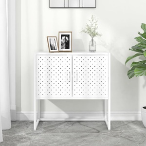 vidaXL, vidaXL Sideboard Weiß 75x35x75 cm Stahl, 