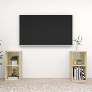 vidaXL, vidaXL TV-Schränke 2 Stk. Sonoma-Eiche 72x35x36,5 cm Spanplatte, 