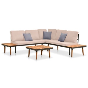 vidaXL, vidaXL 4-tlg. Garten-Lounge-Set mit Kissen Massivholz Akazie, 