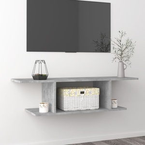 vidaXL, vidaXL TV-Wandschrank Betongrau 103x30x26,5 cm, vidaXL TV-Wandschrank Betongrau 103x30x26,5 cm