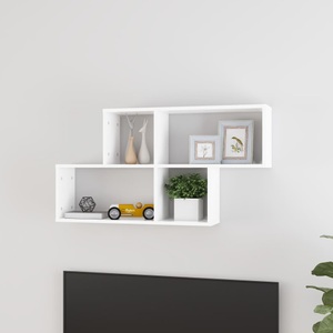 vidaXL, vidaXL Wandregal Weiß 100x18x53 cm Spanplatte, vidaXL Wandregal Weiß 100x18x53 cm Holzwerkstoff
