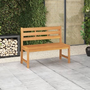 vidaXL, vidaXL Gartenbank 114 cm Massivholz Teak