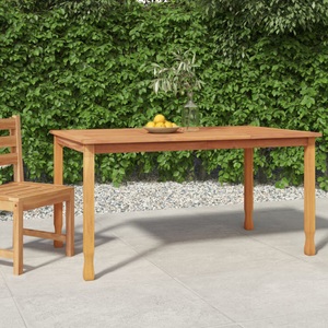 vidaXL, vidaXL Garten-Esstisch 150x90x75 cm Massivholz Teak, vidaXL Garten-Esstisch 150x90x75 cm Massivholz Teak