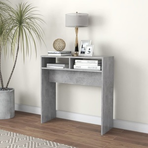 vidaXL, vidaXL Konsolentisch Betongrau 78x30x80 cm Spanplatte, vidaXL Konsolentisch Betongrau 78x30x80 cm Holzwerkstoff