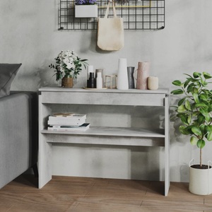 vidaXL, vidaXL Konsolentisch Betongrau 102x30x80 cm Spanplatte, vidaXL Konsolentisch Betongrau 102x30x80 cm Holzwerkstoff