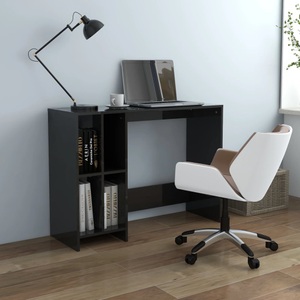 vidaXL, vidaXL Computertisch Hochglanz-Schwarz 102,5x35x75 cm Spanplatte, vidaXL Computertisch Hochglanz-Schwarz 102,5x35x75 cm Holzwerkstoff