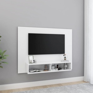vidaXL, vidaXL TV-Wandschrank Weiß 120x23,5x90 cm Spanplatte, 