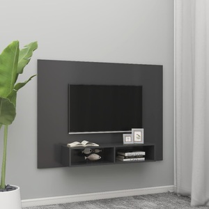 vidaXL, vidaXL TV-Wandschrank Grau 135x23,5x90 cm Spanplatte, 