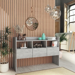 vidaXL, vidaXL Sideboard Betongrau 105x30x70 cm Spanplatte