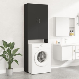 vidaXL, vidaXL Waschmaschinenschrank Schwarz 64x25,5x190 cm, vidaXL Waschmaschinenschrank Schwarz 64x25,5x190 cm