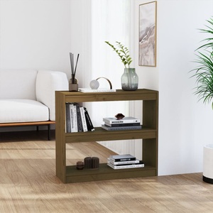 vidaXL, vidaXL Bücherschrank/Raumteiler Honigbraun 80x30x71,5 cm Kiefernholz, vidaXL Bücherregal/Raumteiler Honigbraun 80x30x71,5 cm Kiefernholz