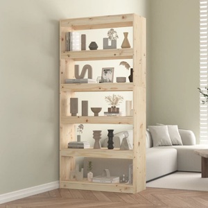 vidaXL, vidaXL Bücherregal/Raumteiler 80x30x167,4 cm Massivholz Kiefer