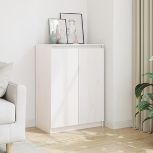 vidaXL, vidaXL Sideboard Weiß 60x36x84 cm Massivholz Kiefer, vidaXL Sideboard Weiß 60x36x84 cm Massivholz Kiefer