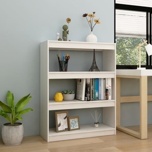 vidaXL, vidaXL Bücherregal/Raumteiler Weiß 100x30x103 cm Kiefer Massivholz, vidaXL Bücherregal/Raumteiler Weiß 100x30x103 cm Kiefer Massivholz
