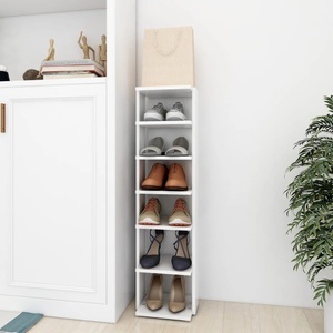 vidaXL, vidaXL Schuhschrank Weiß 25x27x102 cm Spanplatte