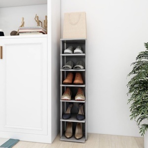 vidaXL, vidaXL Schuhschrank Betongrau 25x27x102 cm Spanplatte