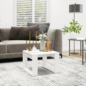 vidaXL, vidaXL Beistelltisch Weiß 50x50x35 cm Spanplatte