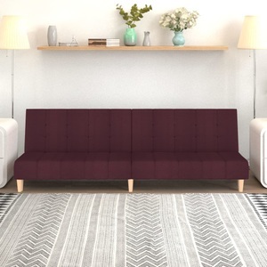 vidaXL, vidaXL Schlafsofa 2-Sitzer Lila Stoff, 