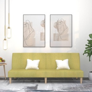 vidaXL, vidaXL Schlafsofa 2-Sitzer Grün Stoff, 