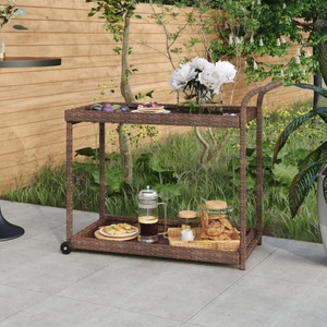 vidaXL, vidaXL Barwagen Braun 100x45x83 cm Poly Rattan, vidaXL Barwagen Braun 100x45x83 cm Poly Rattan
