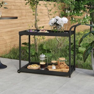 vidaXL, vidaXL Barwagen Schwarz 100x45x83 cm Poly Rattan, vidaXL Barwagen Schwarz 100x45x83 cm Poly Rattan