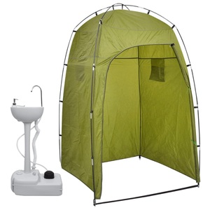 vidaXL, vidaXL Tragbares Camping-Waschbecken mit Zelt 20 L, vidaXL Tragbarer Camping-Handwaschbecken mit Zelt 20 L