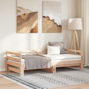 vidaXL, vidaXL Tagesbett Ausziehbar Kiefer Massivholz 2x(90x200) cm