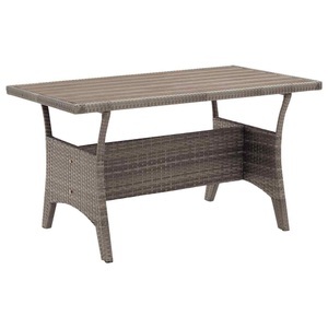 vidaXL, vidaXL Gartentisch Grau 120x70x66 cm Poly Rattan