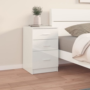 vidaXL, vidaXL Nachttisch Hochglanz-Weiß 40x40x63 cm Holzwerkstoff, 